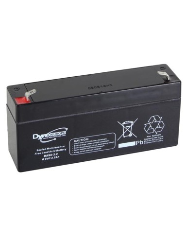 LEAD ACID BATTERY 6 V - 3.2 Ah 134 x 34 x 66 mm