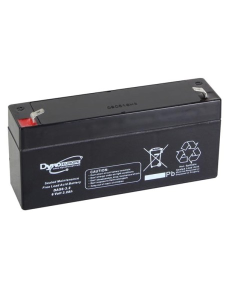 LOOD-ZUUR-ACCU 6 V - 3.2 Ah  134 x 34 x 66 mm