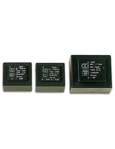 TRANSFORMATEUR MOULE  1.2VA  2 x 15V / 2 x 0.040A