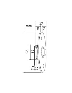 BOUTON DE SONNETTE EN ACIER INOXYDABLE - NO 2