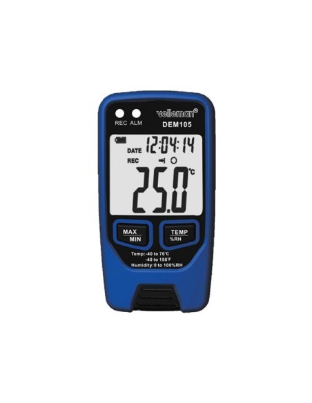 DATALOGGER VOOR TEMPERATUUR EN VOCHTIGHEIDSGRAAD MET USB-UITGANG