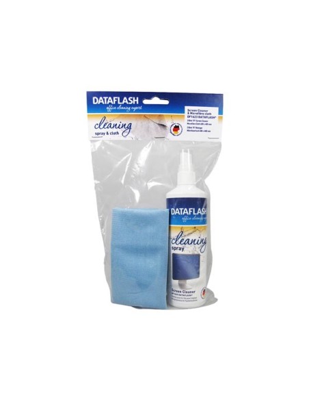 SPRAY NETTOYANT + CHIFFON MICROFIBRE POUR ÉCRANS