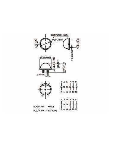 LED - ROT DIFFUS - GROßES FORMAT - 20 mm