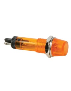 KONTROLL-LAMPE - RUND - GELB/ORANGE - 12 V - 8 mm