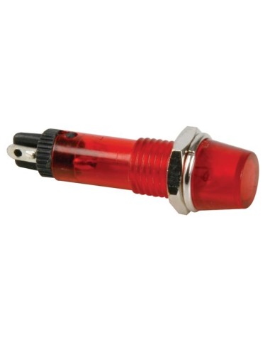 KONTROLL-LAMPE - RUND - ROT- 12 V - 8 mm