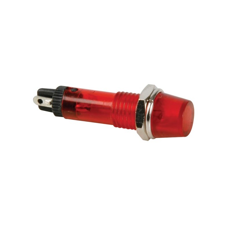 ROUND 8mm PANEL CONTROL LAMP 12V RED