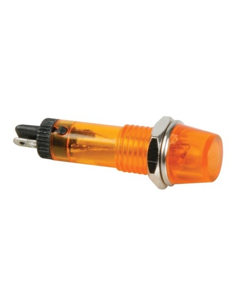 KONTROLL-LAMPE - RUND - GELB/ORANGE - 220 V - 8 mm