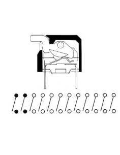 DIP-SCHALTER, PIANO, 8 SCHALTER 2