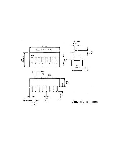DIP SWITCH 12 POSITIONS