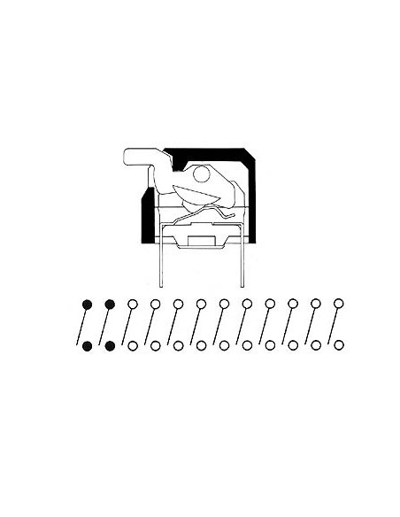 DIP-SCHALTER, PIANO, 4 SCHALTER