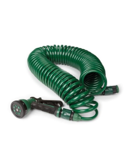 TUYAU D'ARROSAGE EN SPIRALE AVEC PISTOLET - 15 m