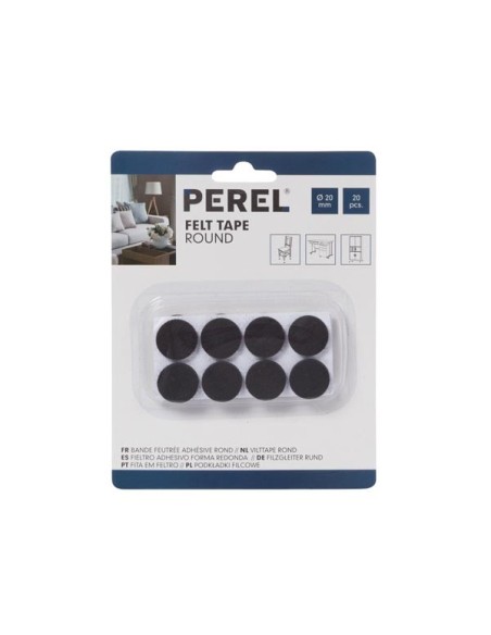 FELT TAPE - ROUND 20 mm - 20 pcs