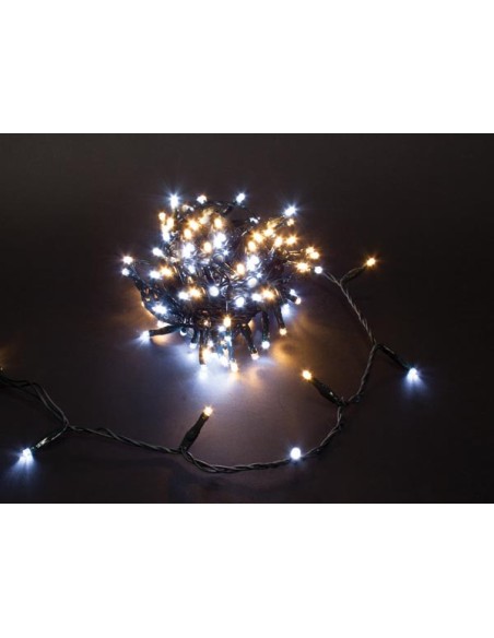 Duolight - 8 m - 120 white and warm white lamps - green wire - modulator - 24 V