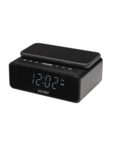 CRQ-105 FM CLOCK RADIO WITH QI CHARGING