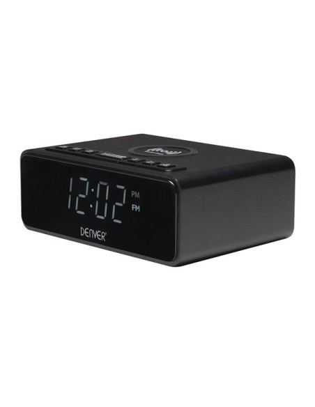 CRQ-105 FM CLOCK RADIO WITH QI CHARGING