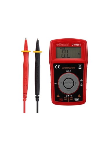 DIGITALE MULTIMETER - AUTOMATISCHE BEREIKINSTELLING - CAT III 300 V / CAT II 500 V - 2000 COUNTS - MET DATA HOLD-FUNCTIE EN ACHT