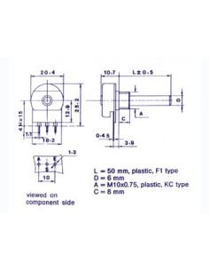 POTENTIOMETRE LIN MONO 100E 2