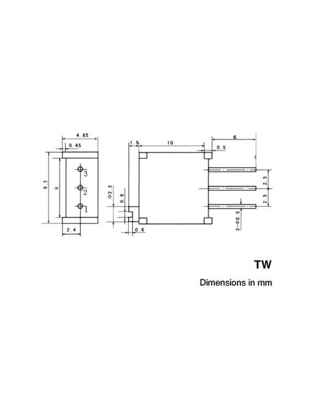 CERMET TRIMMER MULTI-TURN 100E
