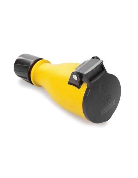 OUTDOOR FEMALE PLUG - WITH COVER - SCHUKO - IP54