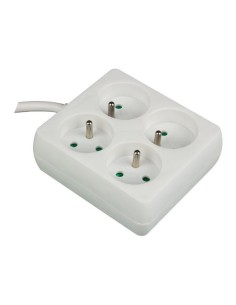 4-FACH-STECKDOSENLEISTE - QUADRATISCH