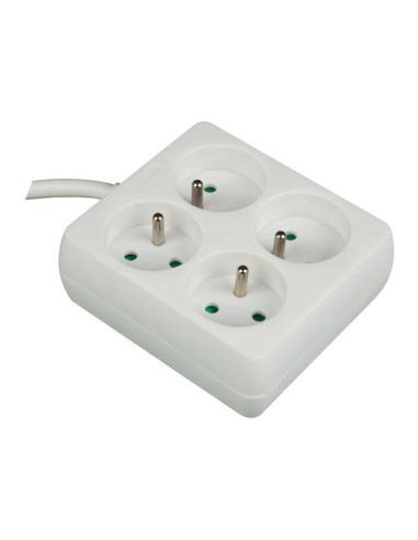 4-WAY SOCKET-OUTLET - SQUARE - PIN EARTH