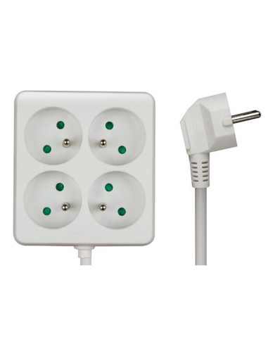 4-WAY SOCKET-OUTLET - SQUARE - PIN EARTH