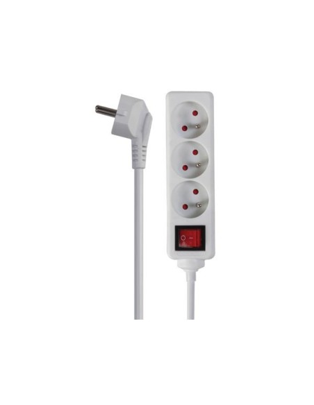 3-WAY SOCKET-OUTLET WITH SWITCH - PIN EARTH