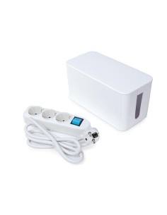BLOC MULTIPRISE AVEC BOÎTE DE RANGEMENT - 3 PRISES - SCHUKO