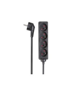 4-WAY SOCKET-OUTLET - 5 m CABLE - PIN EARTH
