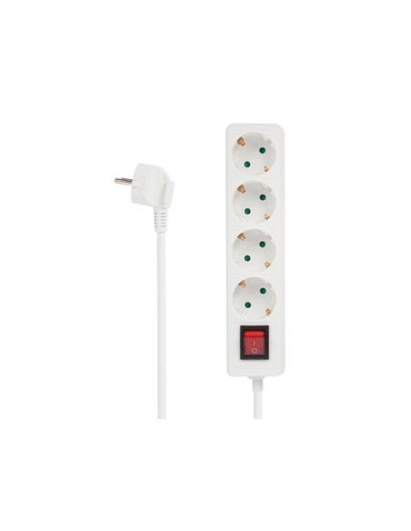 4-WAY SOCKET-OUTLET WITH SWITCH - SCHUKO