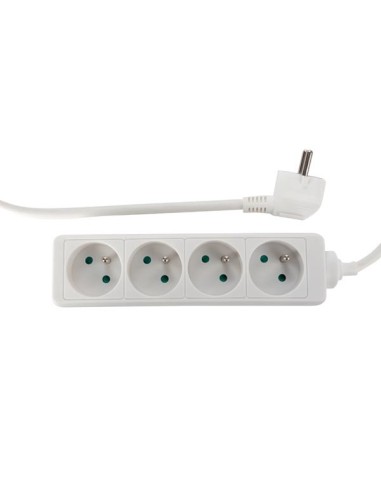 MULTIPRISE À 4 PRISES - CÂBLE DE 5 m - BLANC