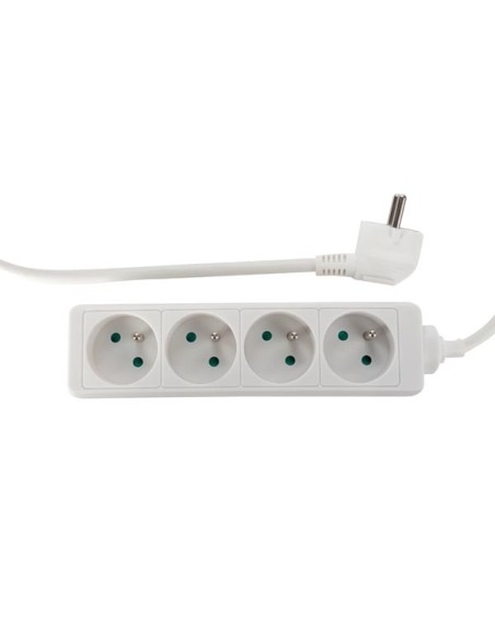 MULTIPRISE À 4 PRISES - CÂBLE DE 5 m - BLANC