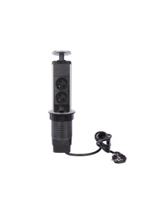 2-FACH-STECKDOSENTURM - VERSENKBAR - STECKER-TYP E...