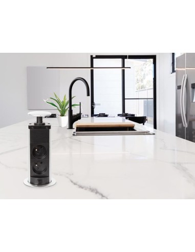 2-WAY POP-UP DESKTOP SOCKET - FRENCH SOCKET