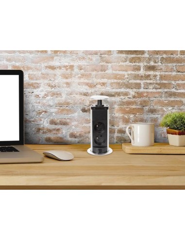2-WAY POP-UP DESKTOP SOCKET - FRENCH SOCKET