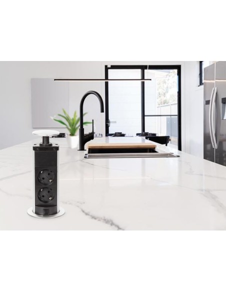 BLOC ESCAMOTABLE À 2 PRISES - SCHUKO