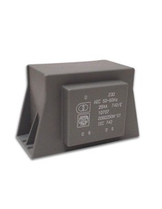 TRANSFORMATEUR A COSSES 12VA 2 x 24V / 2 x 0.250A 2