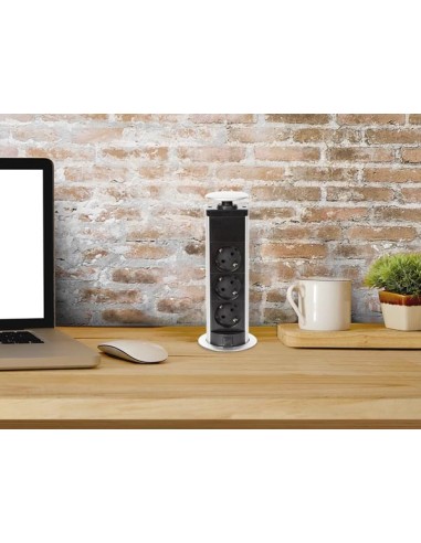 3-WAY POP-UP DESKTOP SOCKET - SCHUKO