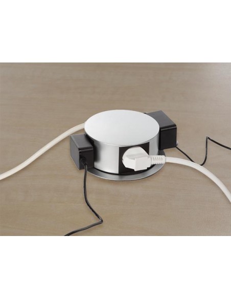 4-WAY POP-UP DESKTOP SOCKET - PIN EARTH