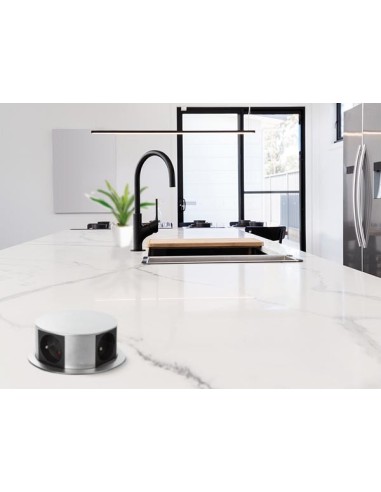 4-WAY POP-UP DESKTOP SOCKET - PIN EARTH