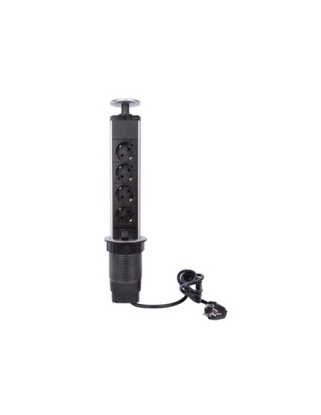4-WAY POP-UP DESKTOP SOCKET - SCHUKO