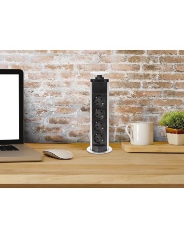4-WAY POP-UP DESKTOP SOCKET - SCHUKO