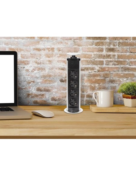 4-WAY POP-UP DESKTOP SOCKET - SCHUKO