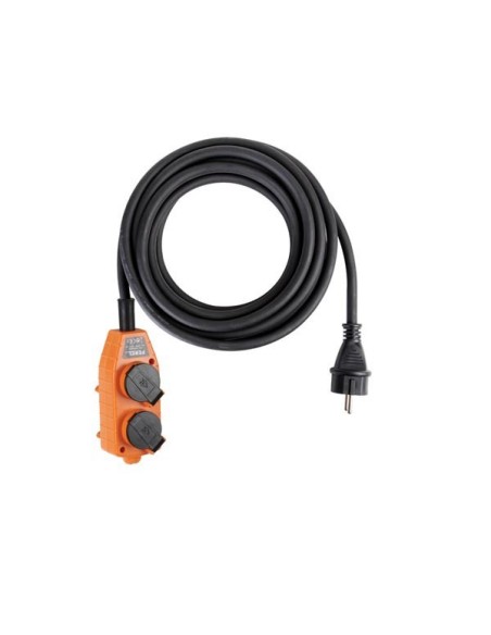 CÂBLE EN NÉOPRÈNE ROBUSTE AVEC BLOC MULTIPRISE - 4 PRISES - IP44