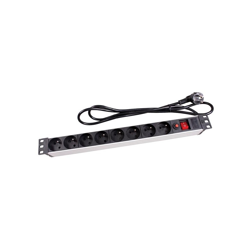 8-WAY POWER STRIP - PIN EARTH - FOR 19" RACK