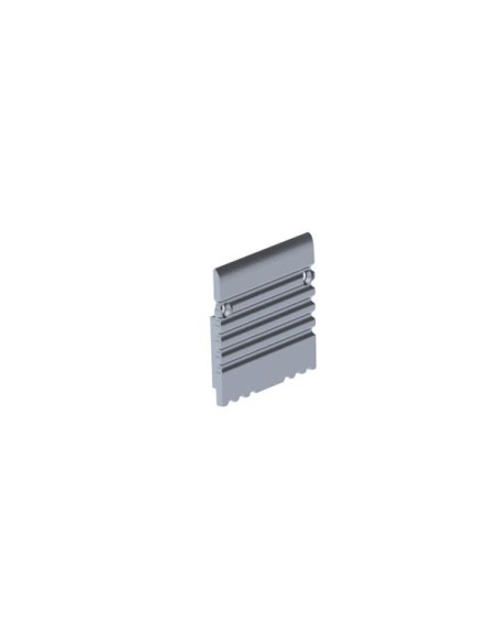 ALUMINIUM END CAP FOR (PLA) LED PROFILE WITHOUT CABLE HOLE - SILVER