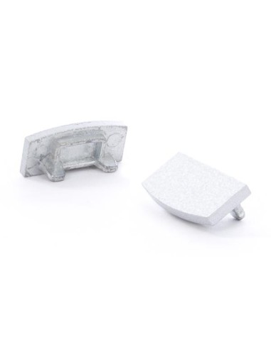 ALUMINIUM END CAP FOR SL7 LED PROFILE WITHOUT CABLE HOLE - SILVER