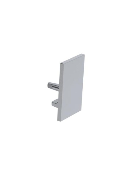 CAPUCHON EN ALUMINIUM POUR PROFILÉ LED ALU-SWISS - SANS TROU DE CÂBLE - ARGENT