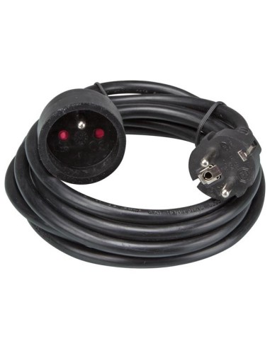 EXTENSION CABLE - 3 m - BLACK - 3G1.5 - FRENCH SOCKET