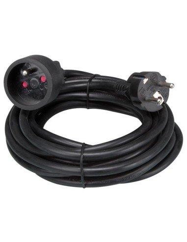 EXTENSION CABLE - 5 m - BLACK - 3G1.5 - FRENCH SOCKET